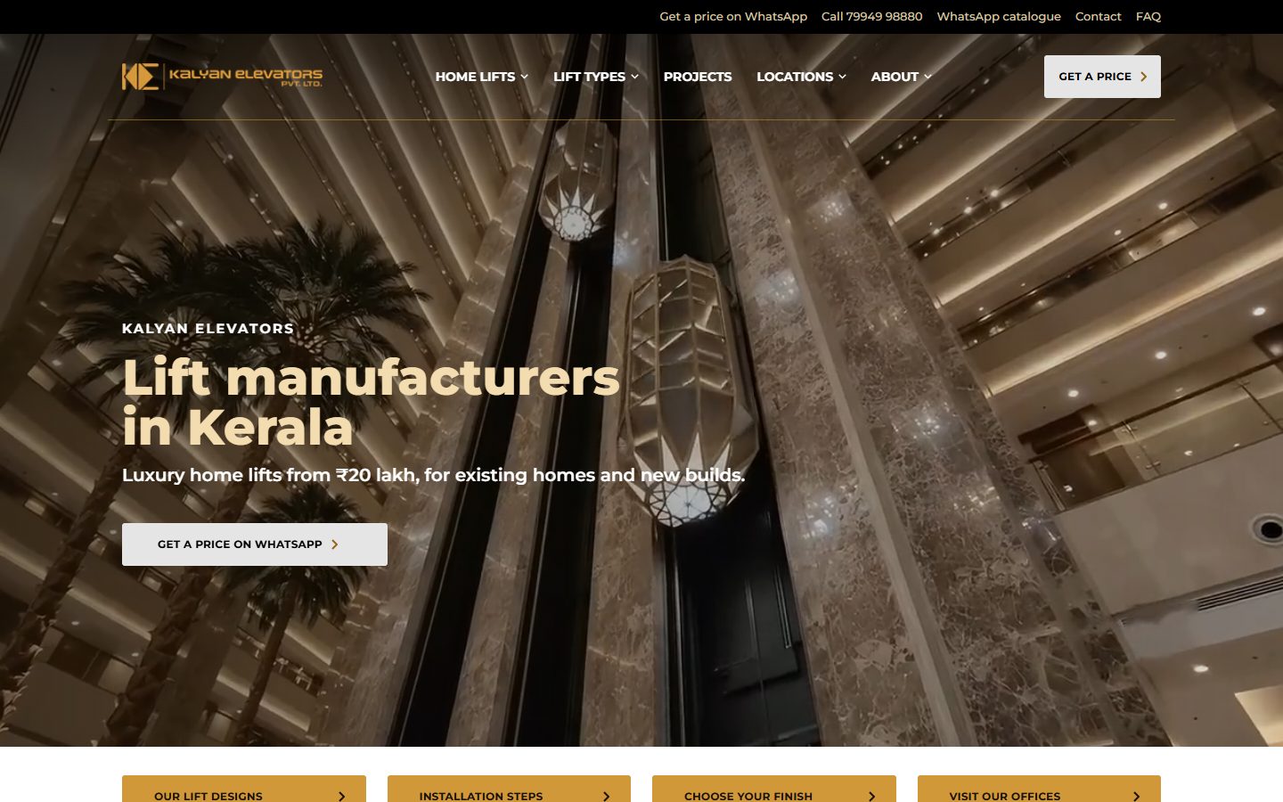 Kalyan Elevators website