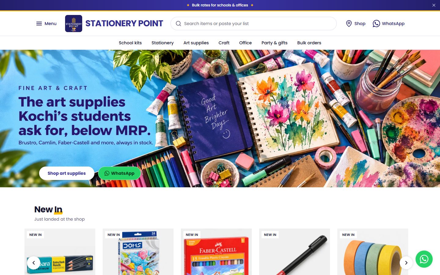 Stationery Point website